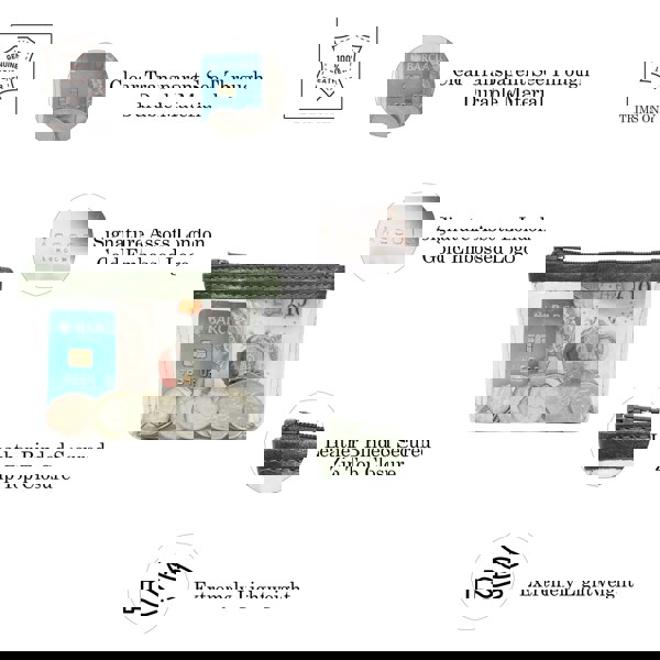 Assots London 'DINAH' Transparent Zip Top Tree Top Green Coin Purse