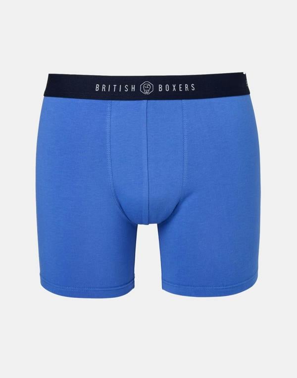 British Boxers Three-pack Men's Cotton Stretch Trunks – Summertime Blues