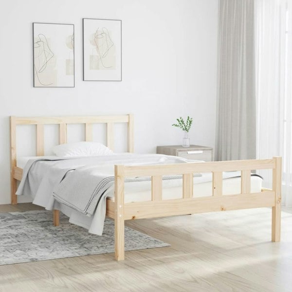 Berkfield Bed Frame Solid Wood 100x200 cm