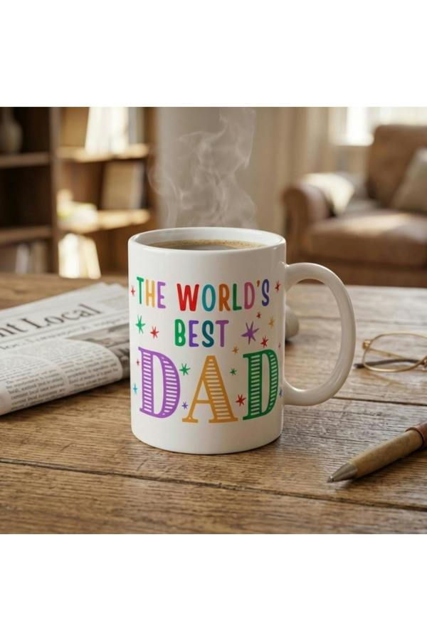 Dyzi The Worlds Best Dad Mug Ceramic Coffee Cup