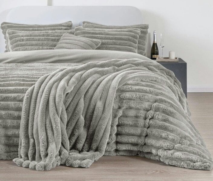 Night Zone Big Cord Teddy Fleece Thermal Duvet Cover Set – Soft Warm Cosy Bedding