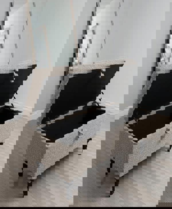 Animal print cream pattern coffee table storage Footstool Pouffe | seat bench - ISTOOLS