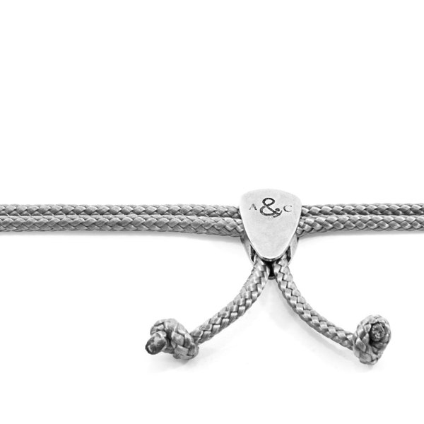 Classic Grey Pembroke Silver and Rope Bracelet