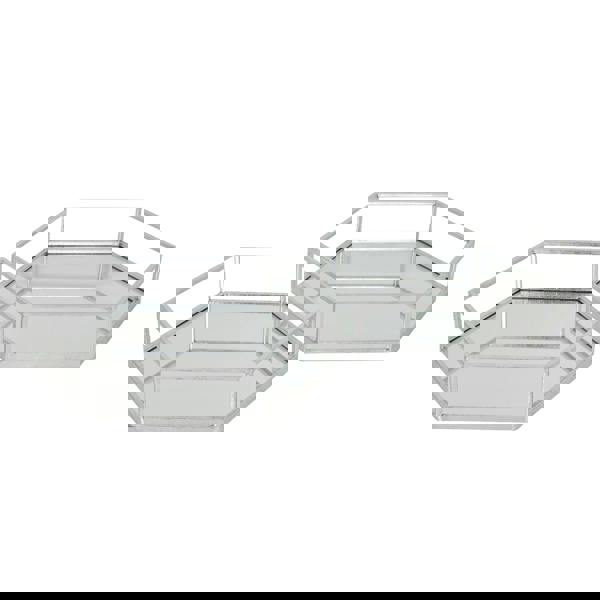 Hill Interiors Hexagon Tray Set (Pack of 2) - Silver - 