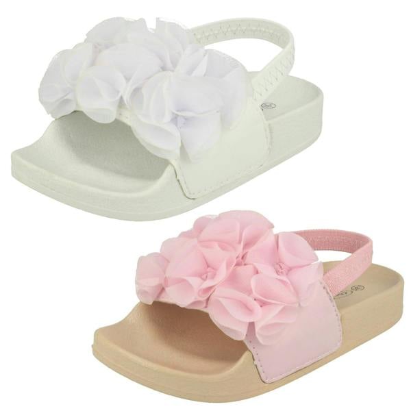 Spot On Girls Spot On Ruffle Vamp Sliders