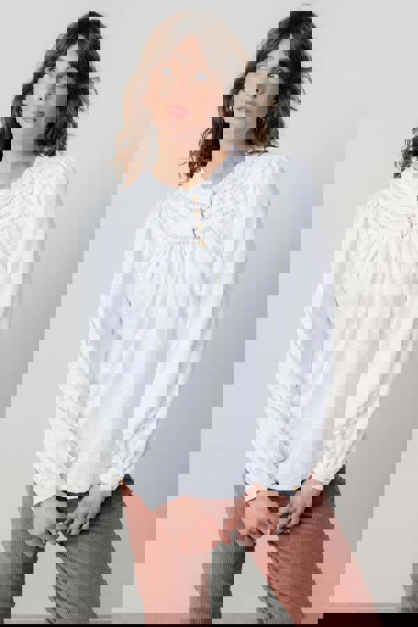 Lily & Me Luna Organic Cotton Blouse White