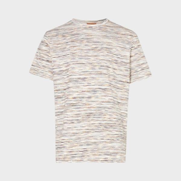 Supplied Fashion Missoni short-sleeve t-shirt featuring a multi-coloured space-dyed pattern on lightweight cotton.