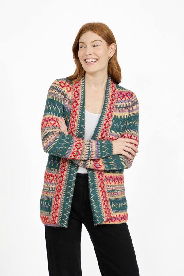 Mudflower Fair Isle Longline Knit Cardigan
