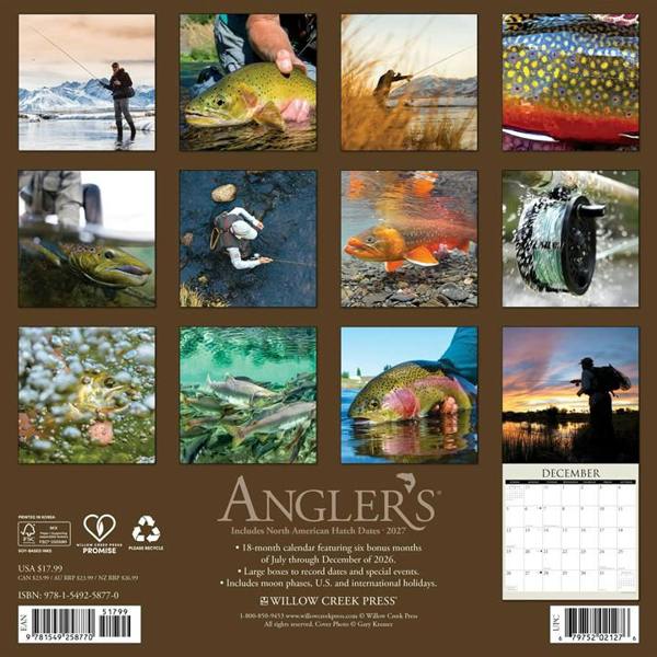 Angler's Calendar 2027, Wall Calendars, Month To View, Sports, Gift