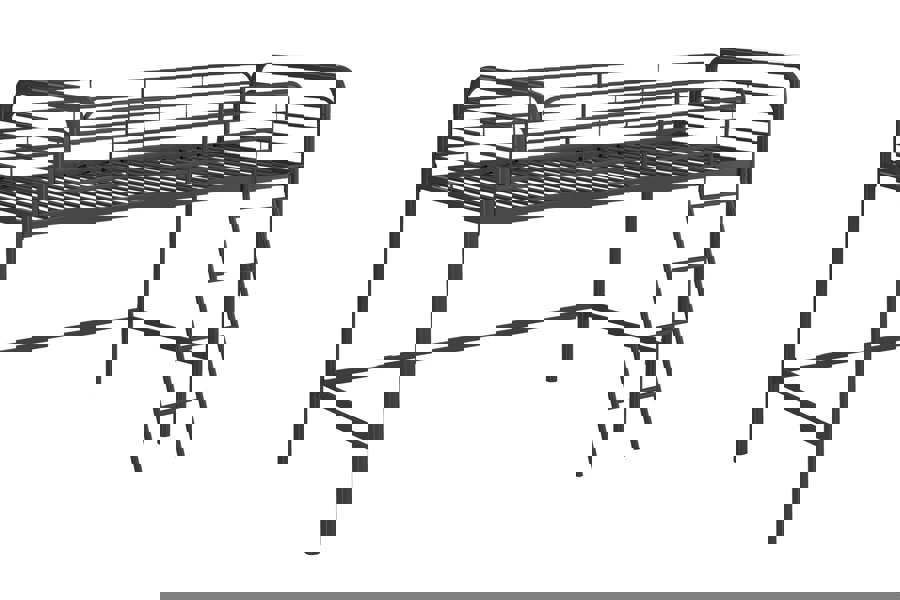 Dorel Home Midsleeper Bunk Bed Black - Single