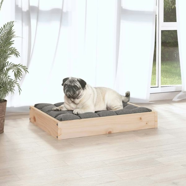 Berkfield Dog Bed 61.5x49x9 cm Solid Wood Pine