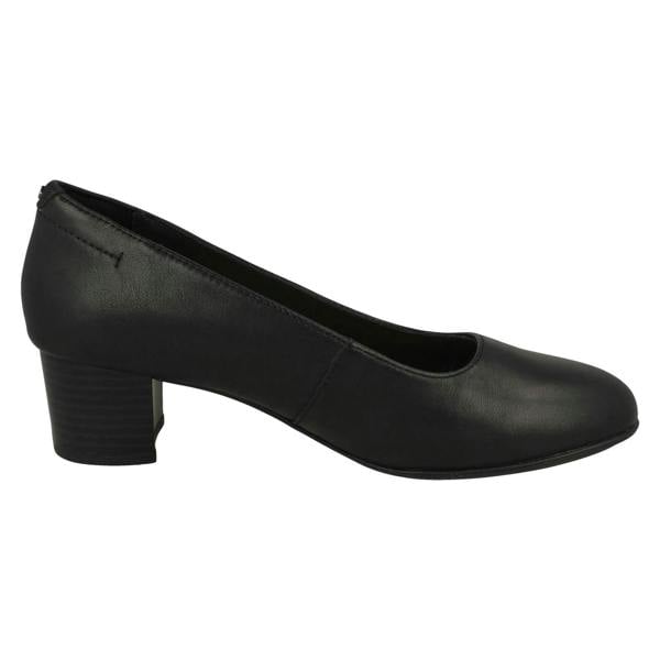 Clarks Ladies Clarks Block Heeled Court Shoes Linnae Pump