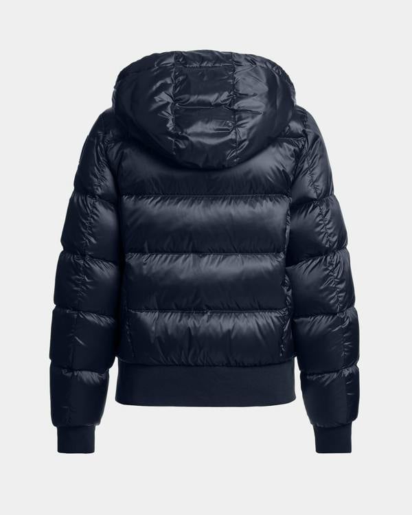 Parajumpers Mariah Womens Hooded Down Bomber Jacket - Blue Navy 316, back
