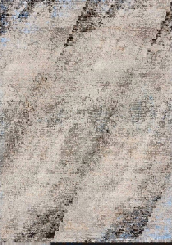 Montana Brown & Navy color Rug, Scandinavian block design