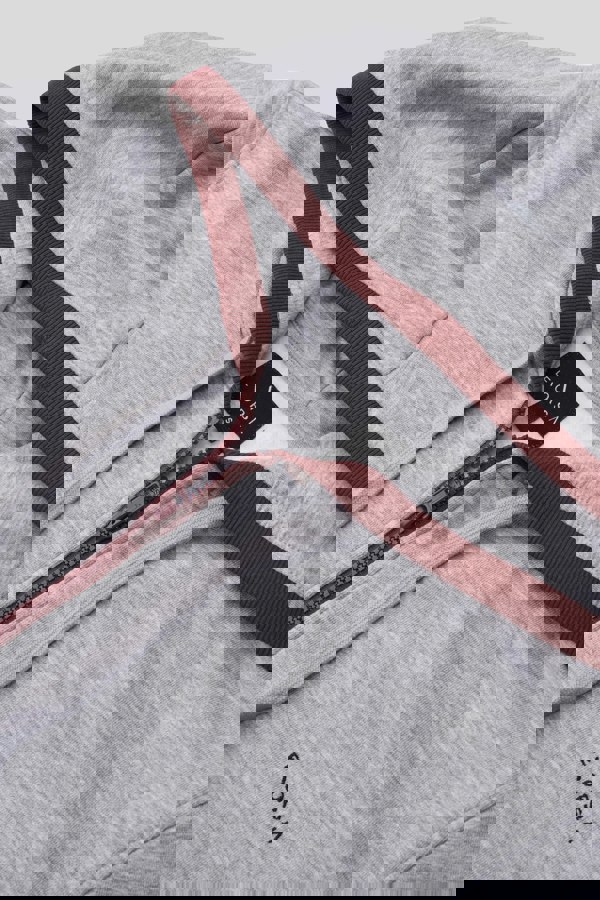 ENORSIA Men's Contrast Piping Detail Zip Front Hoodie