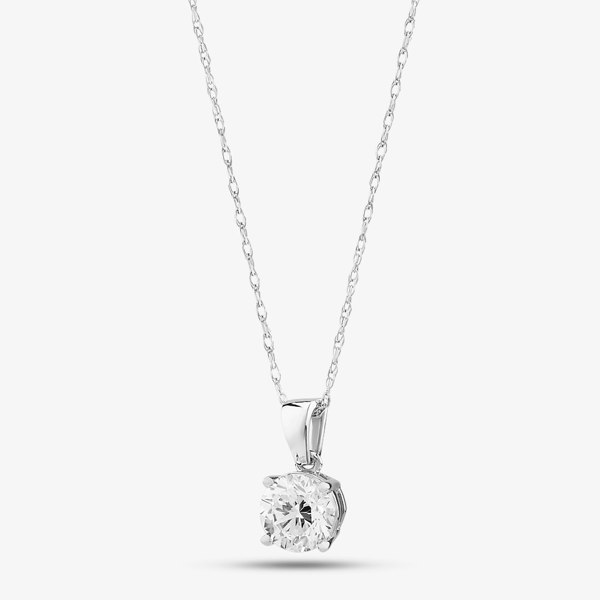T. H. Baker 14ct White Gold Certificated Lab Grown 2.00ct Diamond Necklace TH0581012
