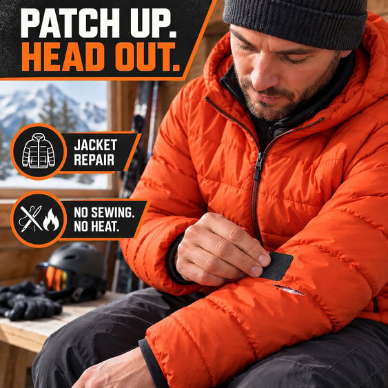 aZengear Self-Adhesive, Waterproof Polyester Jacket Repair Patches (2 Pack)