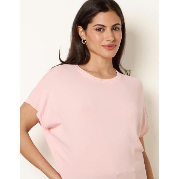 Blue Vanilla Short Sleeve Texture Knit Top