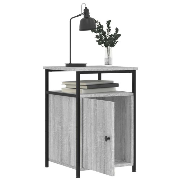 Berkfield Bedside Cabinet Grey Sonoma 40x42x60 cm Engineered Wood