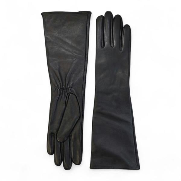 Infinity Leather Womens Long Italian Leather Winter Soft Wool Lining Gloves