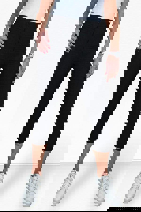 Paulo Due Women's Slim Cropped Capri Stretch Trousers