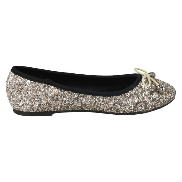 Spot On Girls Spot On Flat Glitter Ballerinas