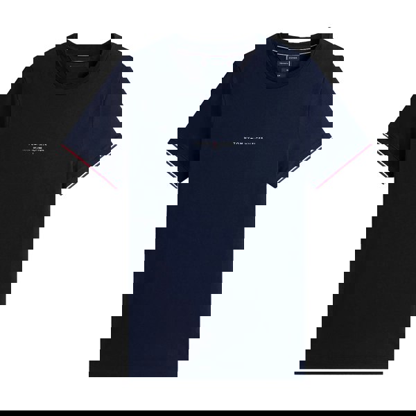 Tommy Hilfiger Slim Knit Tipped T-Shirt Navy Blue