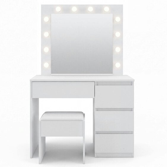 Kosy Koala Dressing Table Vanity Makeup Desk With LED Mirror And Stool 4 Drawers