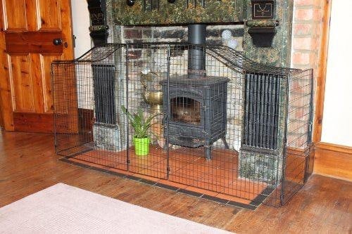Safetots Designer Shaped Fireguard, Premium Child & Pet Safety Barrier for Fireplaces, 144cm Width, Easy Install
