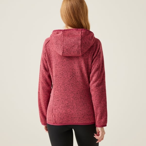 Regatta Womens/Ladies Newhill Marl Hooded Fleece Jacket - Mineral Red