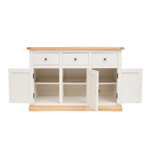 Cabinet Bits Trevi Off White 3 Drawer 3 Door Sideboard Brass Knob