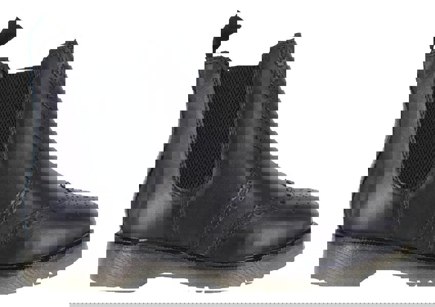 Frank James Warkton Mens Classic Dealer Chelsea Leather Brogue Ankle Boots