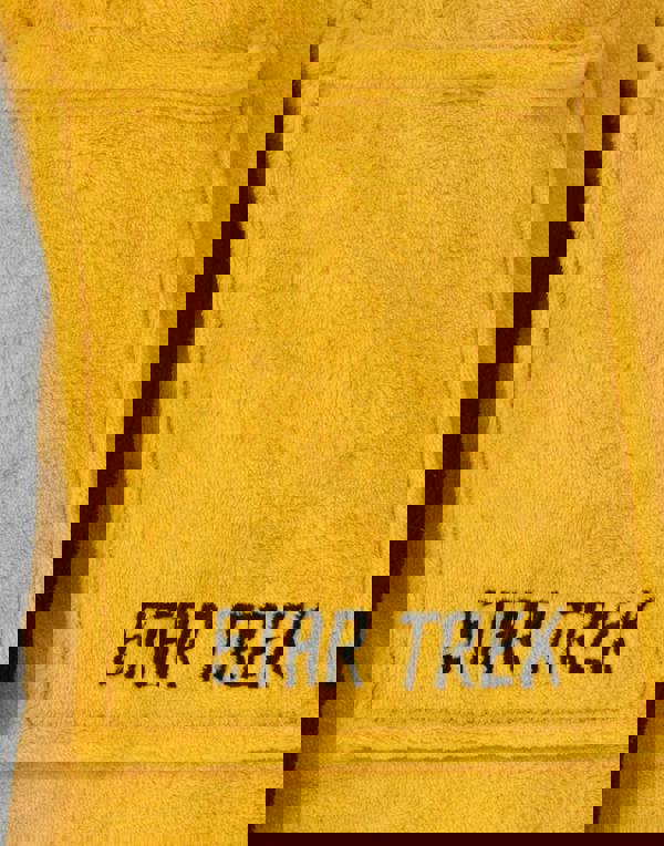Star Trek Mens Yellow Hooded Bathrobe