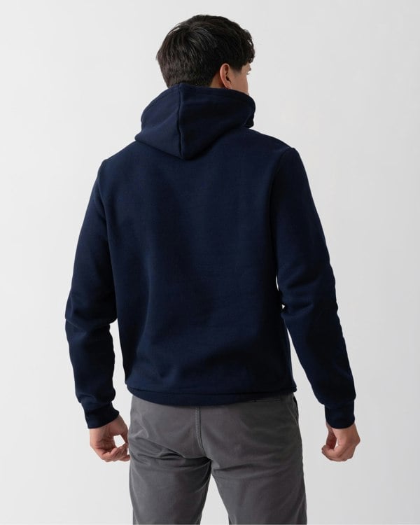 Lacoste Mens Fleece Hoodie - Navy Blue 166