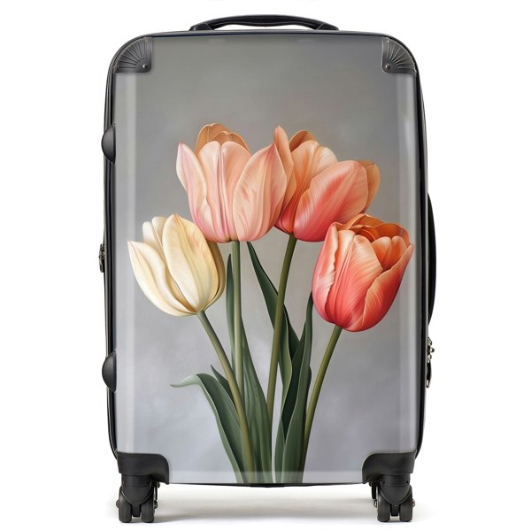 Warren Reed Spring Tulips Suitcase