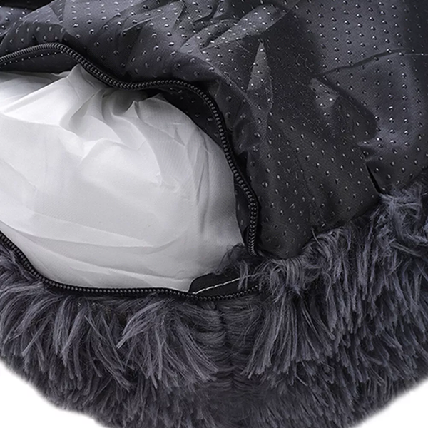 Living and Home Plush Detachable Sofa Dog Bed - Cozy Winter Pet Mattress in Deep Grey (Large)