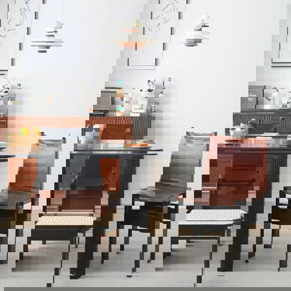 Lynette Dining Chair, PU Leather, Solid Wood-Weilai Concept-Weilai Concept