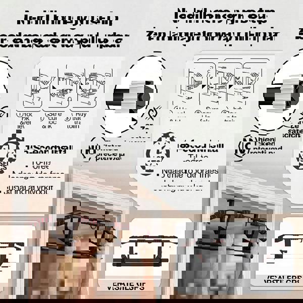 Centra Pull Up Bar Doorway Chin Up Bar Easier Strength Trainer Resistance Band