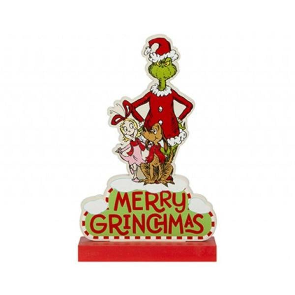 Garden Greatness Merry Grinchmas Standing Christmas Plaque