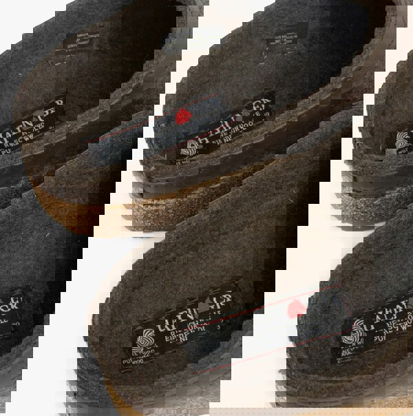 Haflinger TORBEN Womens Felt Clogs Mottled Brown