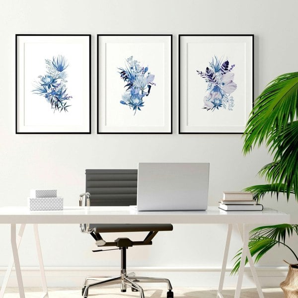 Pictures for home office | set of 3 wall art prints