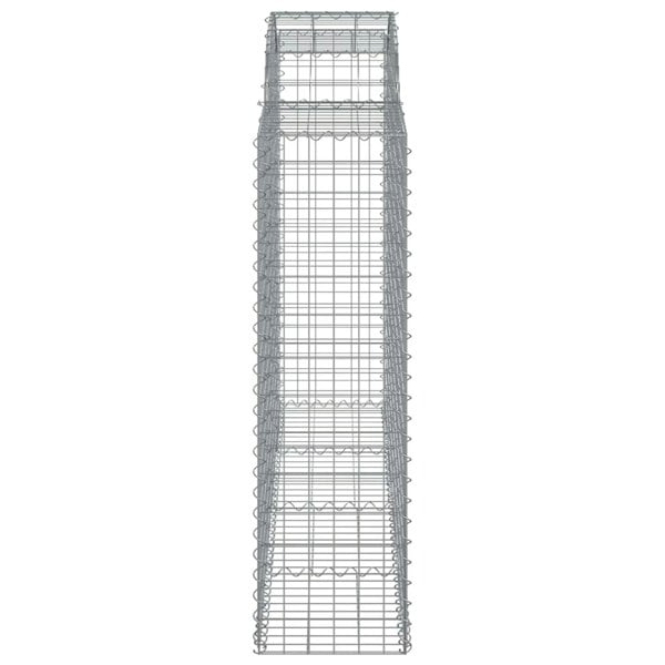 Berkfield Arched Gabion Baskets 3 pcs 200x50x140/160 cm Galvanised Iron