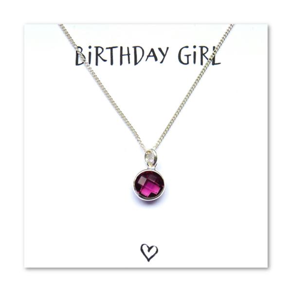 Aye Do Gifts Birthstone Necklace & Birthday Girl Card