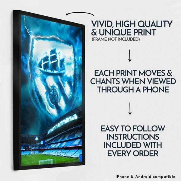 NotNiceThings Man City Magic Poster - Augmented Reality Art