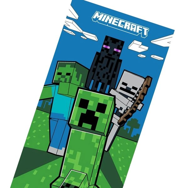 Minecraft Survival Cotton Beach Towel - Multicoloured