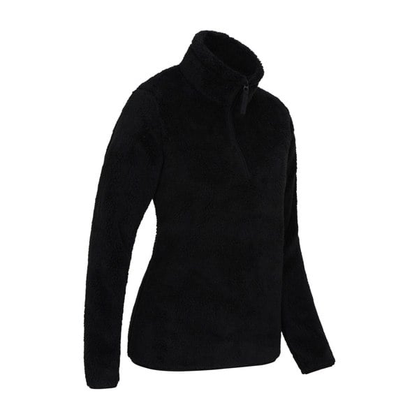 Mountain Warehouse Women's Teddy Fleece Quarter Zip Fleece Top - Black