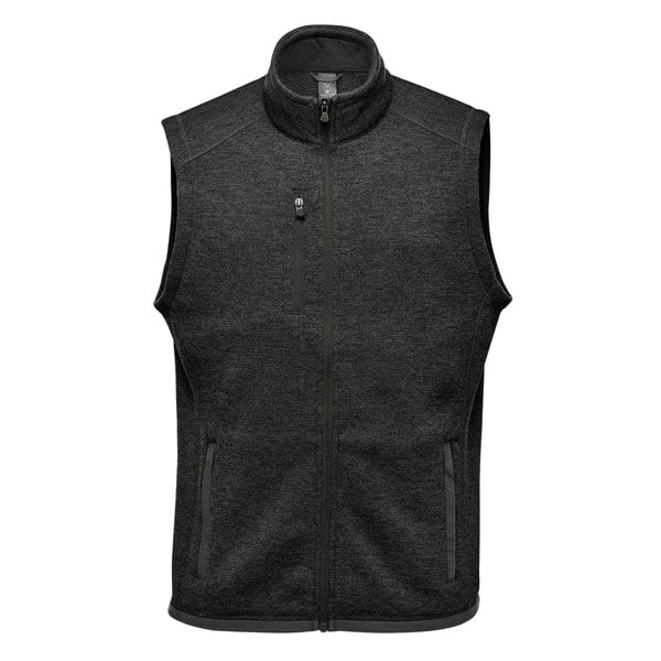 Stormtech Mens Avalante Knitted Heather Full Zip Gilet - Black