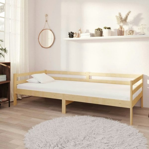 Berkfield Day Bed Solid Pinewood 90x200 cm