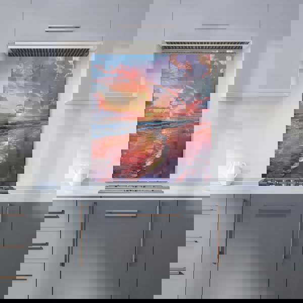 Warren Reed - Designer Rainbow Reflection on the Shore Kitchen Splashback