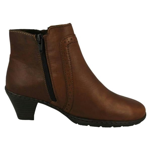 Rieker Ladies Rieker Fleeced Lined Heeled Ankle Boots 57186